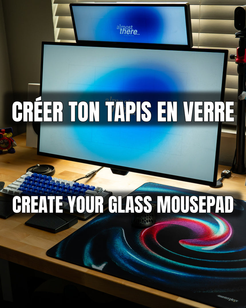 Tapis de souris en verre personnalisé