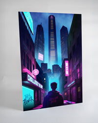 Poster en métal BDS - NEON CITY