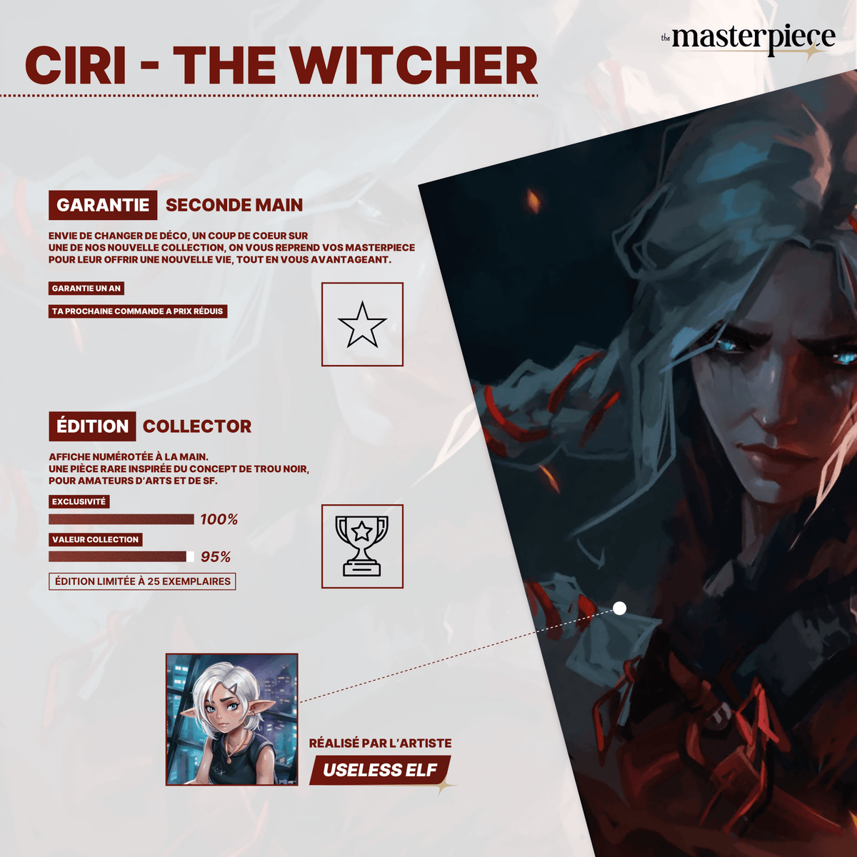 Ciri - The Witcher - themasterpiece poster themasterpiece