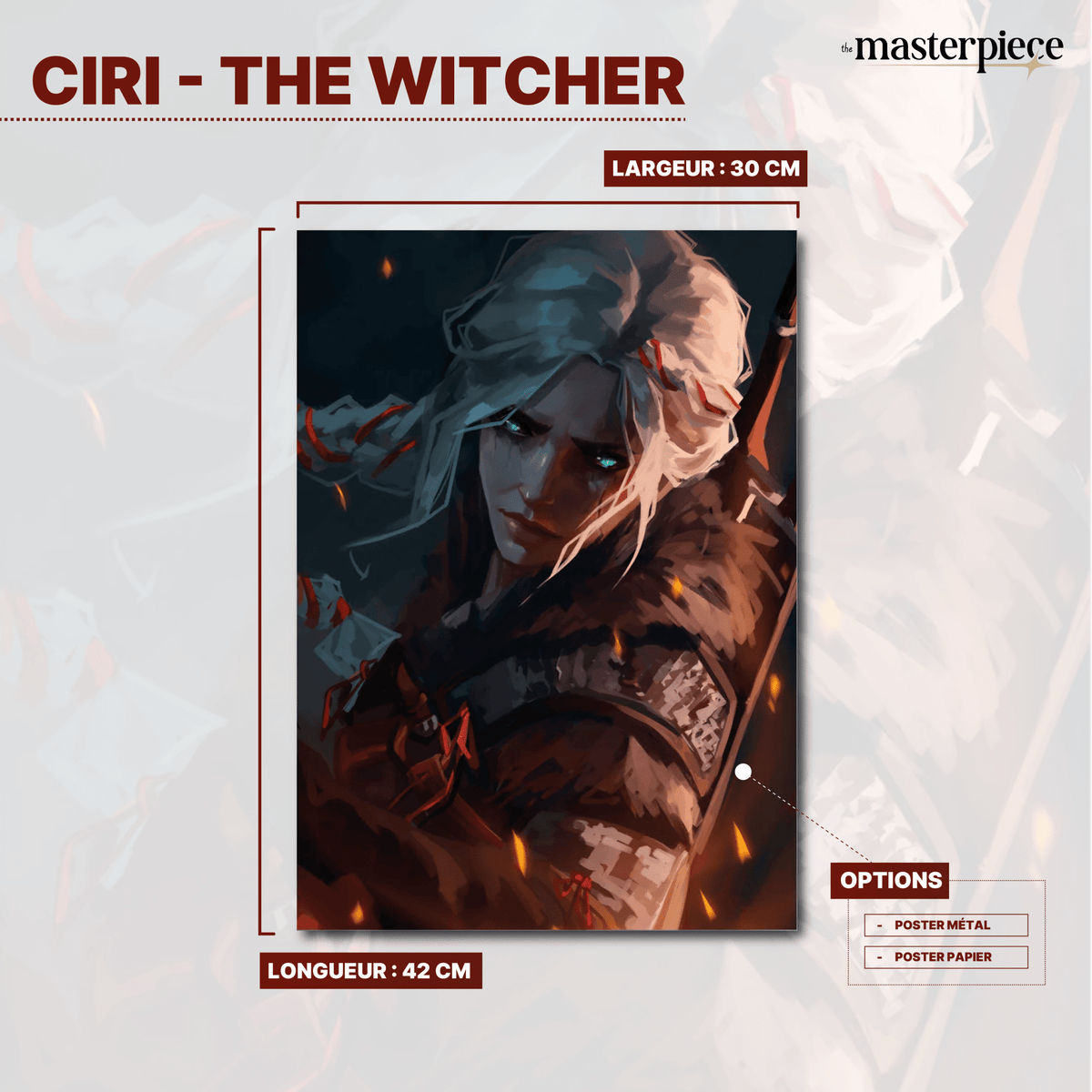 Ciri - The Witcher - themasterpiece poster themasterpiece