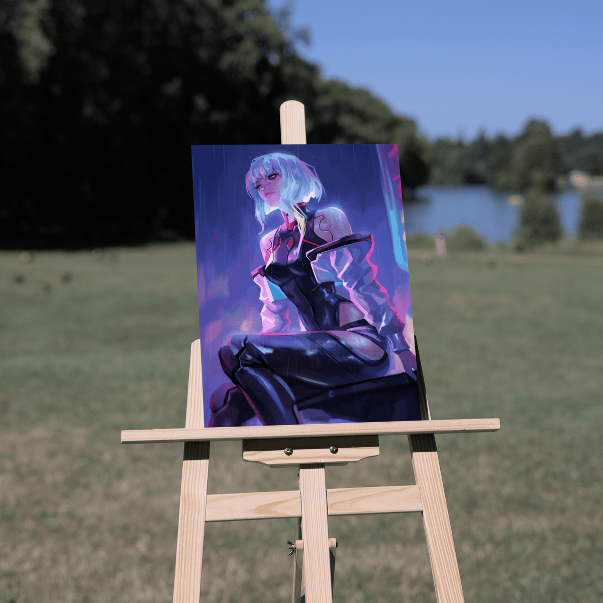 Lucy - Cyberpunk2077 - themasterpiece poster themasterpiece