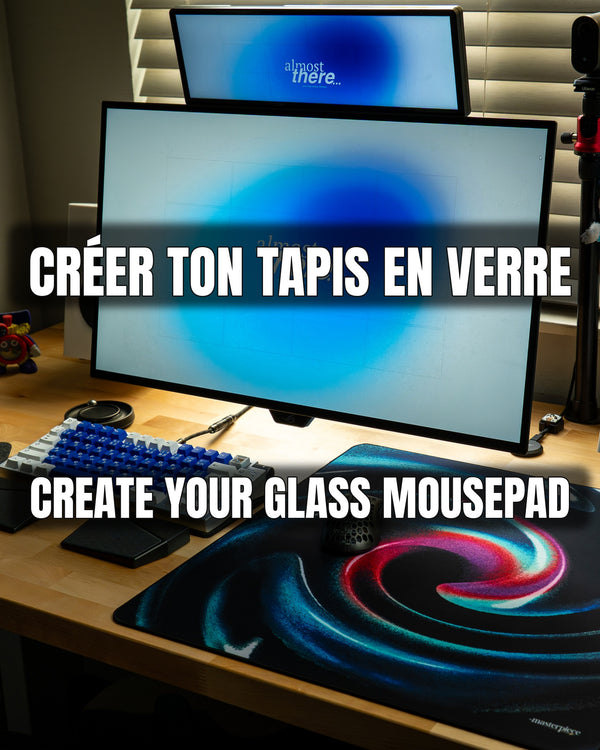 Tapis de souris en verre personnalisé