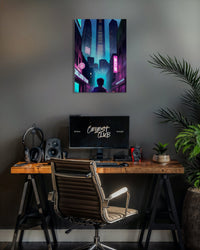 Poster en métal BDS - NEON CITY - CelestClub