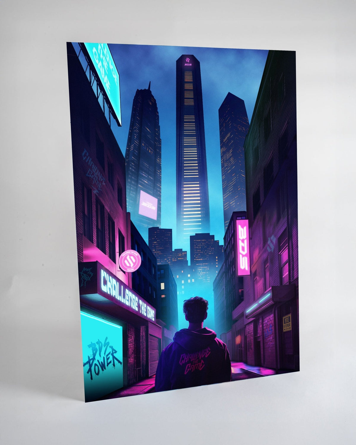 Poster en métal BDS - NEON CITY - CelestClub