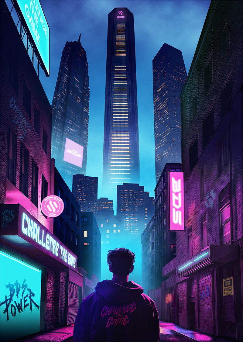 Poster en métal BDS - NEON CITY - CelestClub